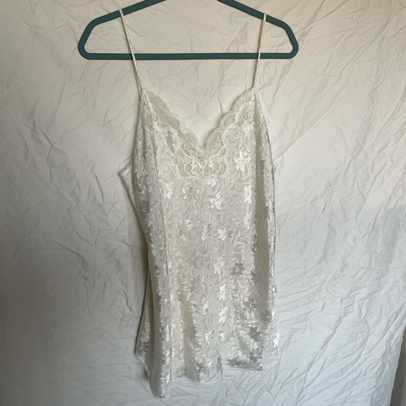 Silky and lace vintage slip dress